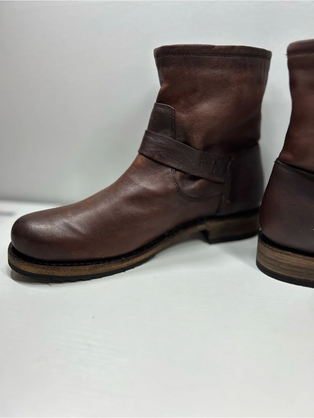 Frye Veronica Bootie Women's Brown Leather Buckle Ankle